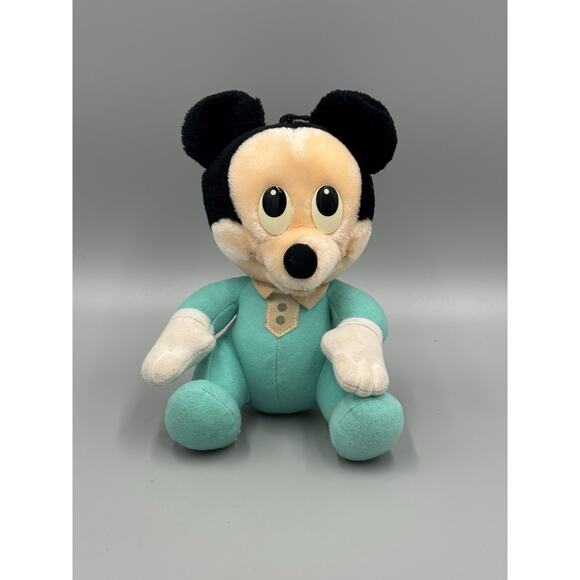 Vintage Mickey Mouse Disney Baby Playskool 9 Inch Stuffed Animal Faded Tag READ - Picture 1 of 11